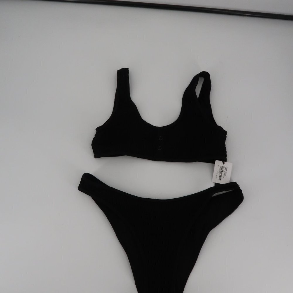 Kendall and Kylie Henley Top Style Black Bikini Size XL NWT